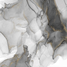 Papier peint mural gris marbré et doré à l'encre à alcool, style glamour, pour salon, chambre ou bureau