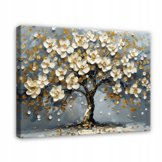 Tableau arbre de vie fleurs pour chambre à coucher salon sur toile murale 60x40