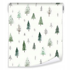 Papier peint pour enfants arbres forêt sur intissé mur pour chambre d'enfant