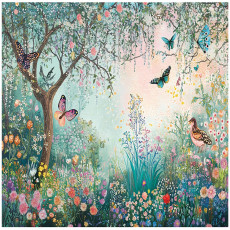 Papier peint pour enfants jardin enchanté fleurs papier peint intissé 400x280