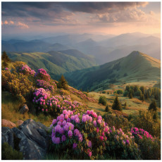 Papier peint photo montagne paysage nature chambre salon papier peint intissé 300x210