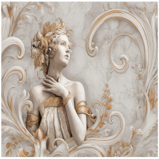 Papier peint femme abstraction or pour chambre à coucher salon intissé 150x105