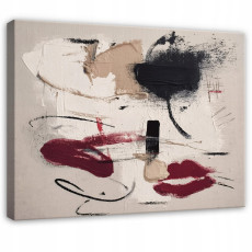 Tableau abstrait Art déco gris pour chambre à coucher ou salon, sur toile 40x30