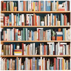 Papier peint bibliothèque livres chambre salon papier peint intissé 250x175