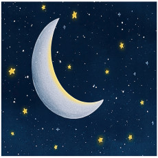 Papier peint pour enfants ciel lune étoiles papier peint pour enfants 300x210