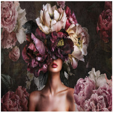 Papier peint femme fleurs vintage chambre salon papier peint intissé 350x250