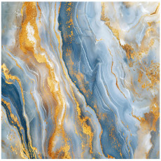Papier peint marbre bleu doré glamour pour la chambre à coucher ou le salon 200x140