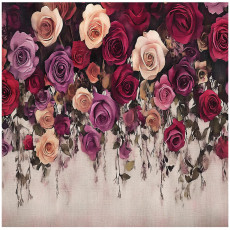 Papier peint photo fleurs roses vintage chambre à coucher salon papier peint intissé 400x280