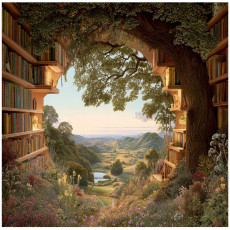 Papier peint 3D arbre bibliothèque chambre salon papier peint intissé 250x175