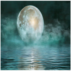 Papier peint photo lune nature mer chambre salon papier peint intissé 200x140