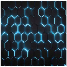 Papier peint pour garçon hexagones 3D gaming papier peint pour chambre d'enfant 250x175