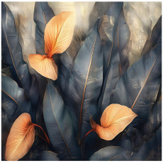 Papier peint feuilles béton nature chambre salon papier peint intissé 200x140