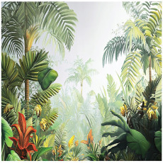 Papier peint jungle forêt tropicale chambre salon papier peint intissé 150x105