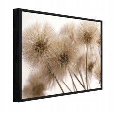 Tableau dans un cadre noir sur toile pissenlits bohème salon chambre 40x30