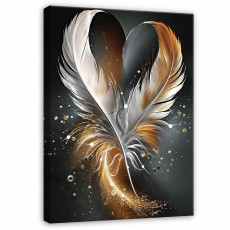 Tableau abstrait moderne représentant une plume, pour chambre à coucher ou salon, sur toile 90 x 60