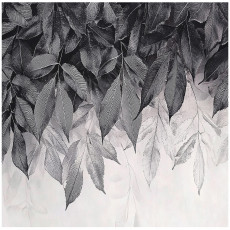 Papier peint photo feuilles suspendues gris chambre à coucher salon papier peint intissé 300x210