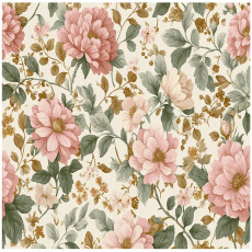 Papier peint photo fleurs feuilles vintage chambre salon papier peint intissé 150x105