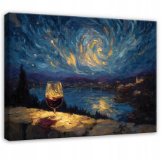Peinture abstraite paysage pour chambre à coucher ou salon sur toile 60x40