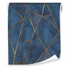 Papier peint géométrique motif 3D Soho sur intissé mur salon chambre rouleau