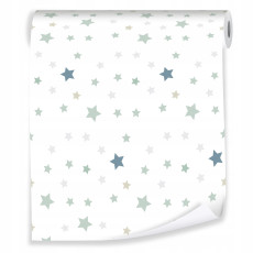 Papier peint blanc à étoiles pour enfants papiers peints muraux