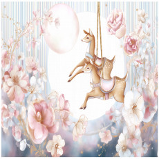 Papier peint pour fille fleurs cerfs papier peint pour chambre d'enfant 300x210