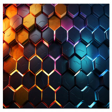 Papier peint mural 3D hexagones pour garçon, papier peint mural 350x250