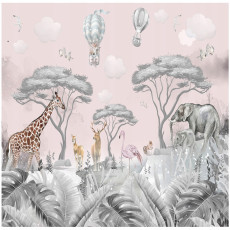Papier peint pour enfants safari animaux papier peint pour chambre d'enfant 350x250
