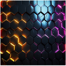 Papier peint photo 3D hexagones pour garçon, papier peint mural 150x105 15054