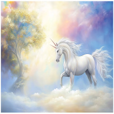 Papier peint pour fille, enfants, licorne, ciel, papier peint intissé, 400 x 280