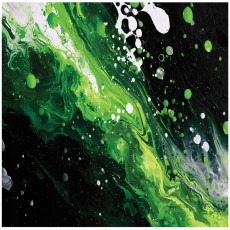 Papier peint abstrait vert pour chambre à coucher ou salon, papier peint intissé, 200 x 140