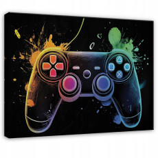 Image pour joueur Jeune pad gaming sur toile murale moderne 120x80
