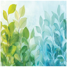 Papier peint photo feuilles vert bleu chambre salon papier peint intissé 150x105