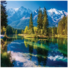 Papier peint photo montagne paysage nature lac pour la chambre à coucher salon 250x175