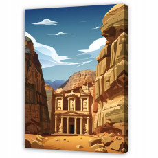 Tableau représentant un paysage de canyon et de rochers bruns, pour une chambre ou un salon, sur toile, 100 x 70 cm