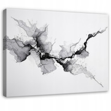 Peinture marbre abstraction aquarelle gris pour chambre à coucher salon sur toile 60x40