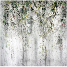 Papier peint photo feuilles vertes nature béton pour chambre à coucher salon papier peint 200x140 14511