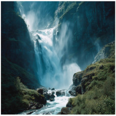 Papier peint cascade forêt nature chambre salon papier peint intissé 350x250