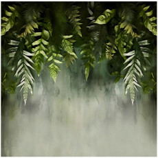 Papier peint photo feuilles vertes nature béton pour chambre à coucher salon papier peint 250x175