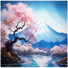 Papier peint montagne aquarelle paysage chambre salon papier peint intissé 200x140