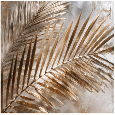 Papier peint feuilles béton doré chambre salon papier peint intissé 150x105