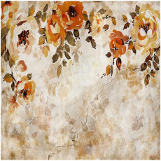 Papier peint photo fleurs sur béton roses vintage pour chambre à coucher salon papier peint 300x210