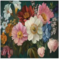 Papier peint photo fleurs des champs vintage nature pour la chambre à coucher ou le salon 350x250