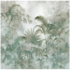 Papier peint jungle loft forêt béton nature pour mur chambre salon 350x250