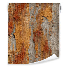 Papier peint abstrait brun à structure sur intissé pour salon et chambre à coucher