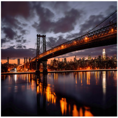 Papier peint photo pont ville de nuit 3D chambre salon papier peint intissé 250x175