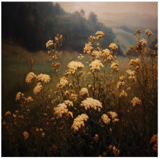 Papier peint photo fleurs des champs vintage chambre salon papier peint intissé 150x105