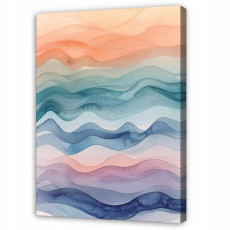 Tableau abstrait à l'aquarelle et au pastel pour la chambre ou le salon, sur toile 120 x 80