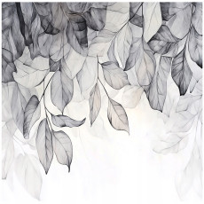 Papier peint photo feuilles grises suspendues chambre salon papier peint intissé 400x280