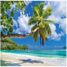 Papier peint plage mer palmiers océan chambre salon papier peint mural 150x105