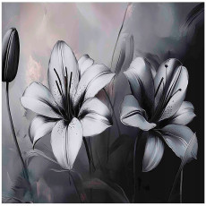 Papier peint photo fleurs 3D béton noir et blanc pour mur chambre salon 400x280